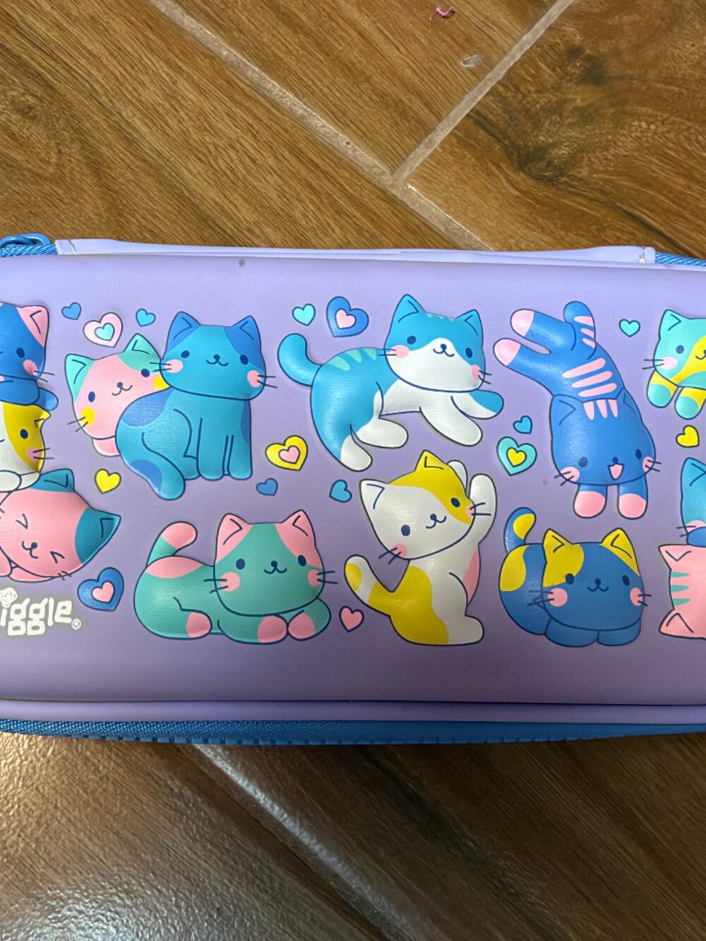 Smiggle Kids Light Purple Cat Pen/Pencil Case In Great Shape!!